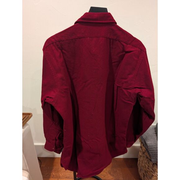 Pendleton Wool Shirt – Men’s Large, Burgundy/Red, 100% Virgin Wool, Made in USA - Picture 3 of 3